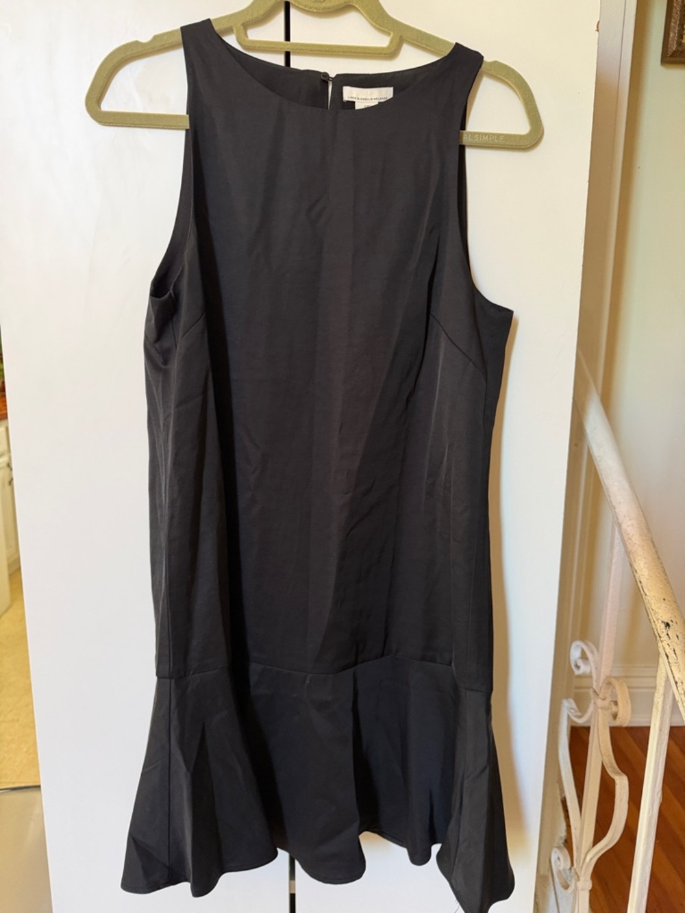 NWT H&M Black Sleeveless Flounce-Hem Mini Dress